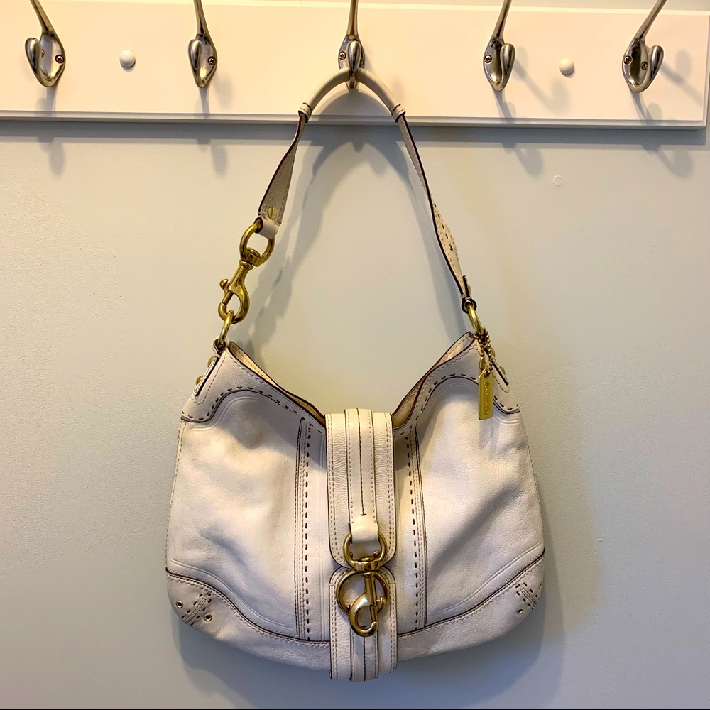 COPY - COACH - white leather purse